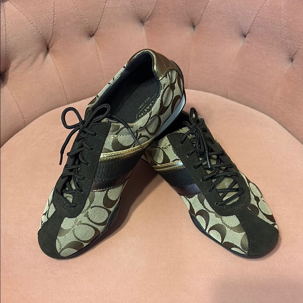 Coach Brown and Tan Sneakers with Contemporary Style